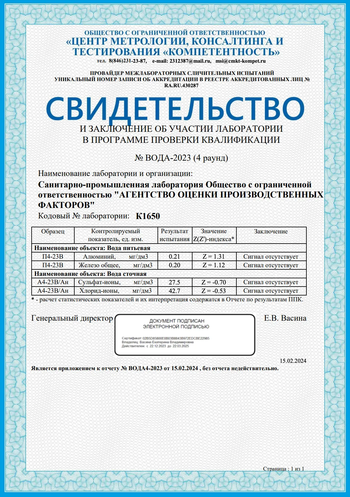 Свидетельство об участии в МСИ 4 раунд 2023